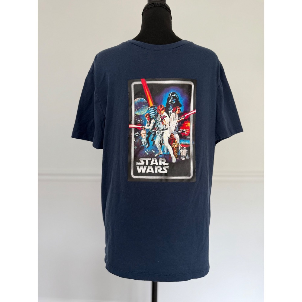 Gap Star Wars Graphic T-Shirt Movie‎ Poster Print Navy Blue Mens Large